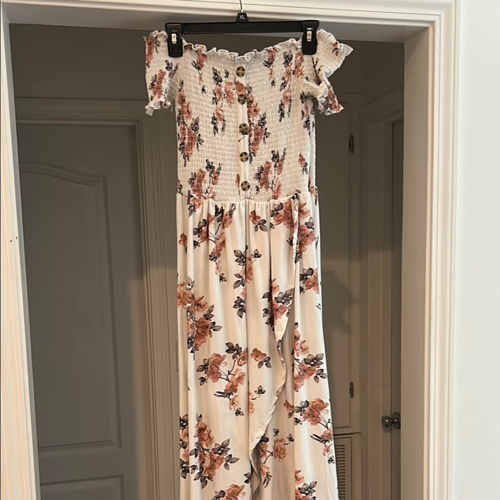 Floral Off-Shoulder Maxi Dress
